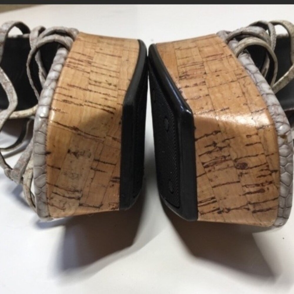 Donald J. Pliner Shaba Ankle Strap Cork Wedge 8 - Picture 4 of 8